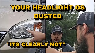 Cop Gets Called Out For Lying About A Busted  Headlight