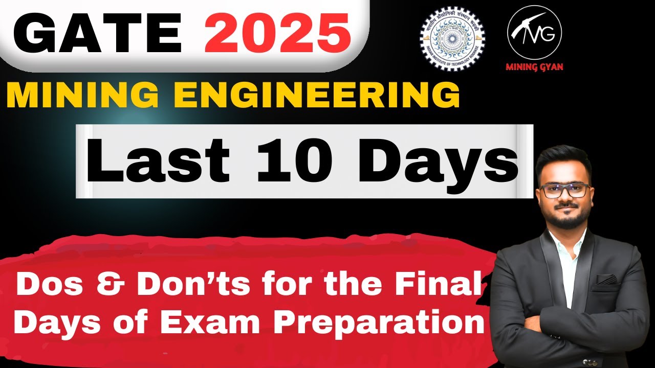 GATE MN 2025 Countdown: Last 10 Days Strategy | Top Tips, Revision Plan & Exam Hacks By Vinod Sir