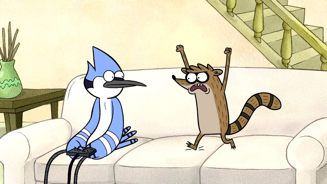 Regular Show Player 1 And 2 Fight YouTube.