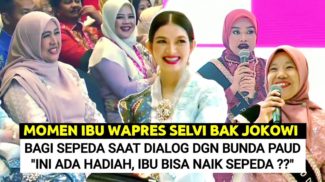 Bak Jokowi, Ibu Wapres Selvi Gibran Bagi Sepeda di Acara Puncak Apresiasi Bunda PAUD Nasional