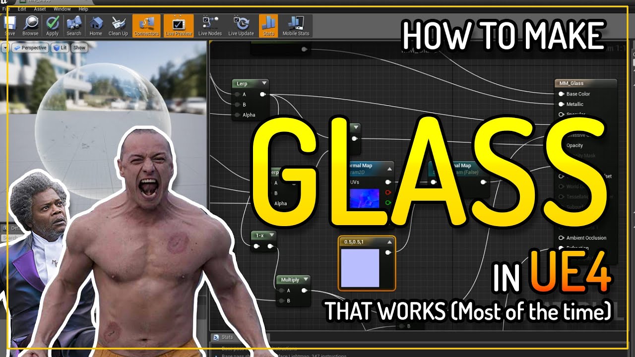 A walkthrough of a Glass material in UE4 - YouTube