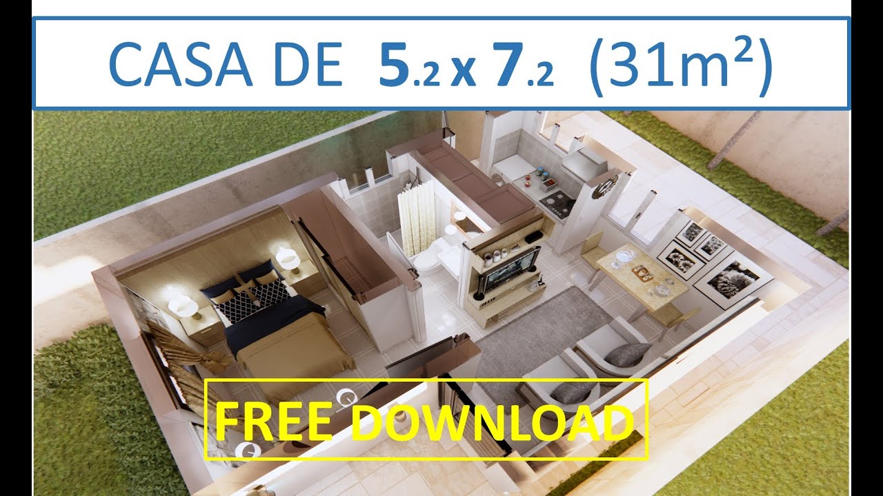 Casa de 5 x 7 Pequeña, Bonita y Moderna. Casa 5x7 Economica. Un ...