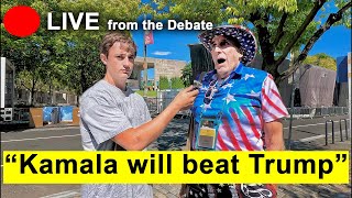 Nick Shirley alleges: IRL live at the Trump vs Kamala Debate | Philadelphia
