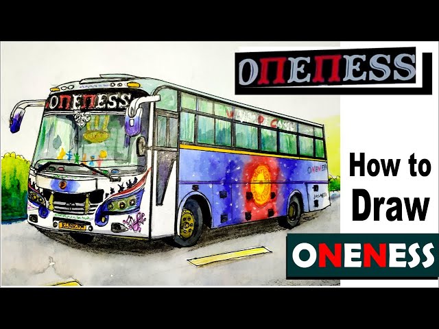 Komban tourist bus Drawing | step by step | og coco #drawing #tourist  #busdrawing - YouTube