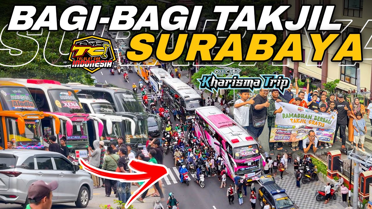 TCI BAGI-BAGI TAKJIL DI SURABAYA‼️🥰- COLABORASI BARENG KHARISMA TRIP!!