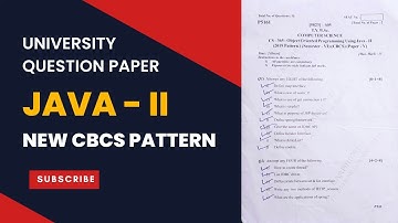 tybsc cs sem 6 java 2 latest university question paper 2022 new CBCS 2019 credit pattern