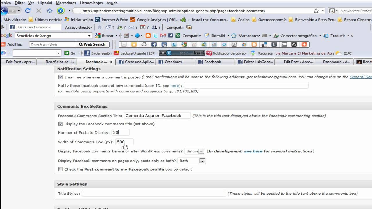 Tutorial Facebook Comments for WordPress 2011- Español - YouTube
