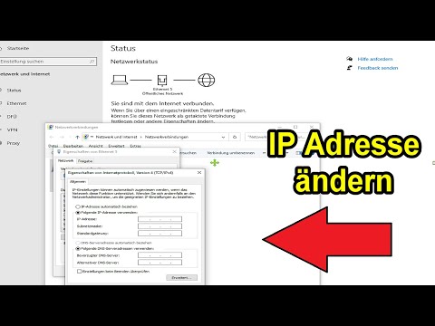 Ip-Adresse Ändern Bei Windows 10 - Ip Adresse Eingeben x Einstellen Am Pc Laptop