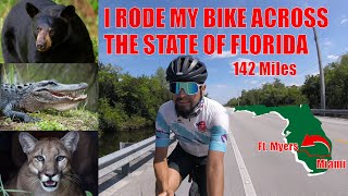 Bike Ride Across The State Throught The Florida Everglades With No Support (On Chinese Carbon Bike).