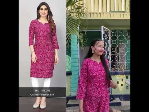 Reeta Fashion New Design Magenta Pink Soft Butter Crepe Printed Kurti | www.reetafashion.com