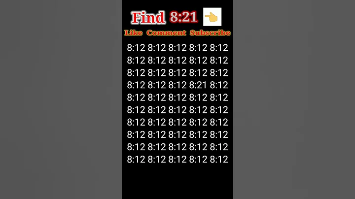 Find 8:21 #shorts #iqtest #viral #youtubeshorts #trending