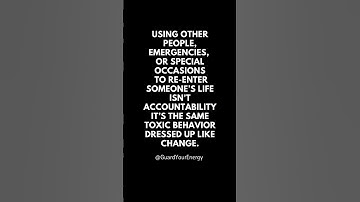 You can’t skip accountability and expect to easily step back into my life actions have consequences.