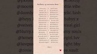Aesthetic ig username ideas ✨ #ideas #usernames #aesthetic