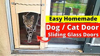 Easy DIY Homemade Dog / Cat Door for Sliding Glass Door