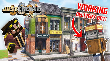I made WORKING DELIVERY BOTS in Minecraft Create Mod! [#17]