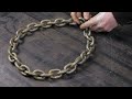 Chair Made from Chains and Nails Cast in Epoxy
