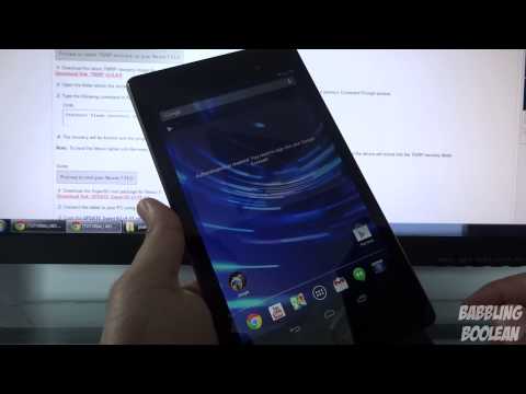 Nexus 7 2013 रूट + अनलॉक बूटलोडर + कस्टम पुनर्प्राप्ति