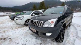 Snow Off Road! Land Cruiser Vs Duster Vs Cayenne VS Lada Niva v Rav4
