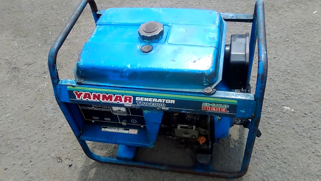ヤンマー ディーゼルエンジン発電機 YDG2000 - YouTube