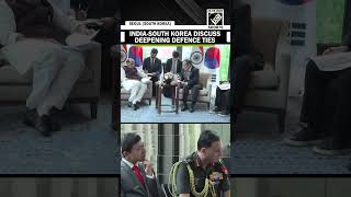Rajnath Singh meets with SK’s Minister Of Defense Acquisition Program Administration Yong‑Cheol