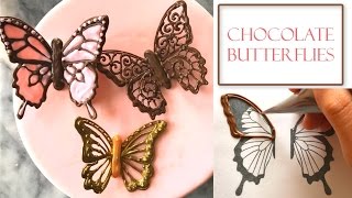 How to Make Chocolate Butterflies | Piped Filigree Designs