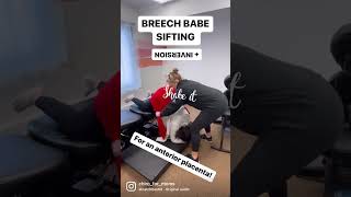BREECH TECHNIQUE- inversion sifting for an anterior placenta #prenatalchiropractic
