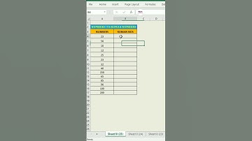 How to convert Numbers to Roman Numbers in Excel #shortsfeed #shorts #excel