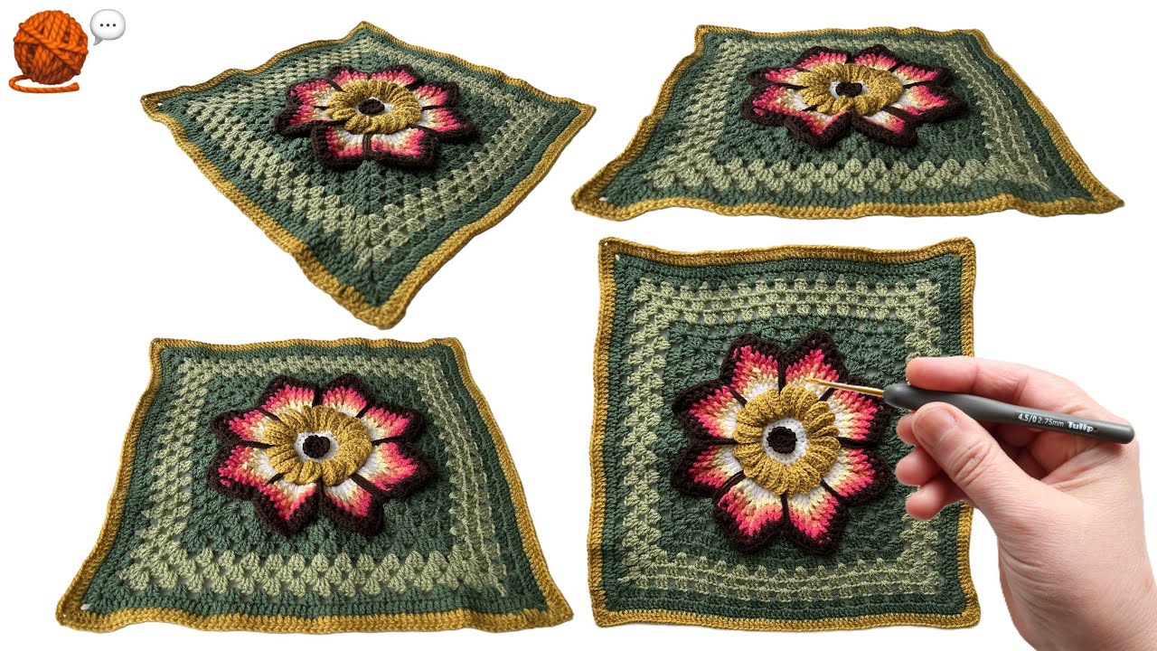 Her türlü kullanım için örnek örgü örtüsü (2. Bölüm) 🧶🪡🌸🌠 Blanket for all kinds of uses 