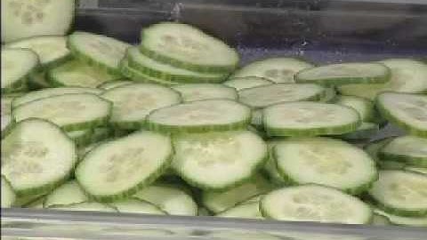 Hobart FP250 1/8" Slicer Plate Slicing Cucumbers