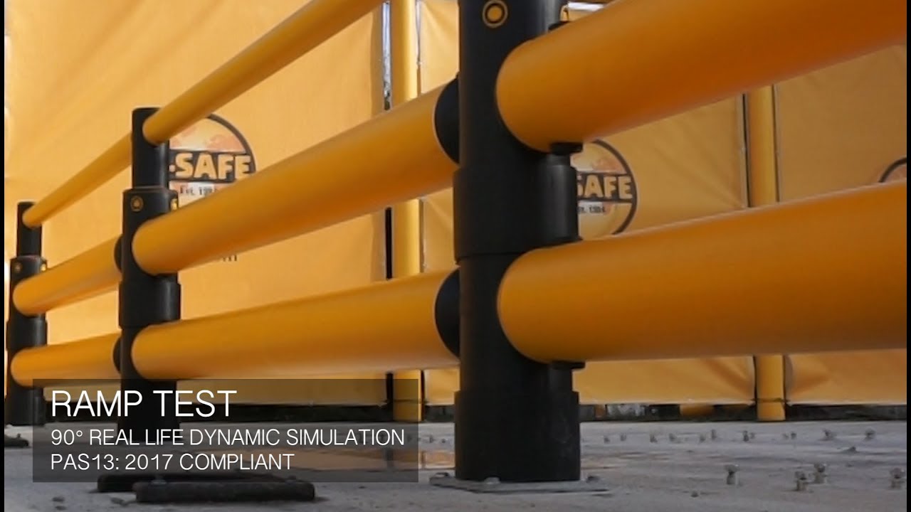 A-SAFE | Atlas Double Traffic Barrier+ | Ramp Test - YouTube