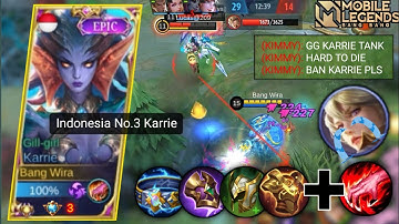 VERY EASY AGAINST KIMMY USING KARRIE BUILD TANK! KARRIE BEST BUILD 2021 - MOBILE LEGENDS