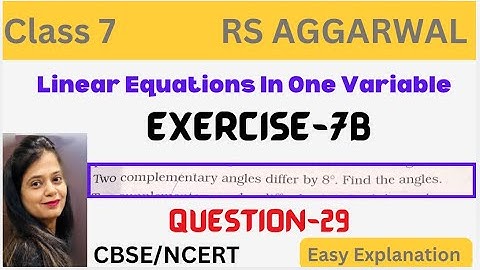 Rs Aggarwal Class 7 Exercise 7B Question 29 - LINEAR EQUATIONS IN ONE VARIABLE - Chapter 7 - CBSE