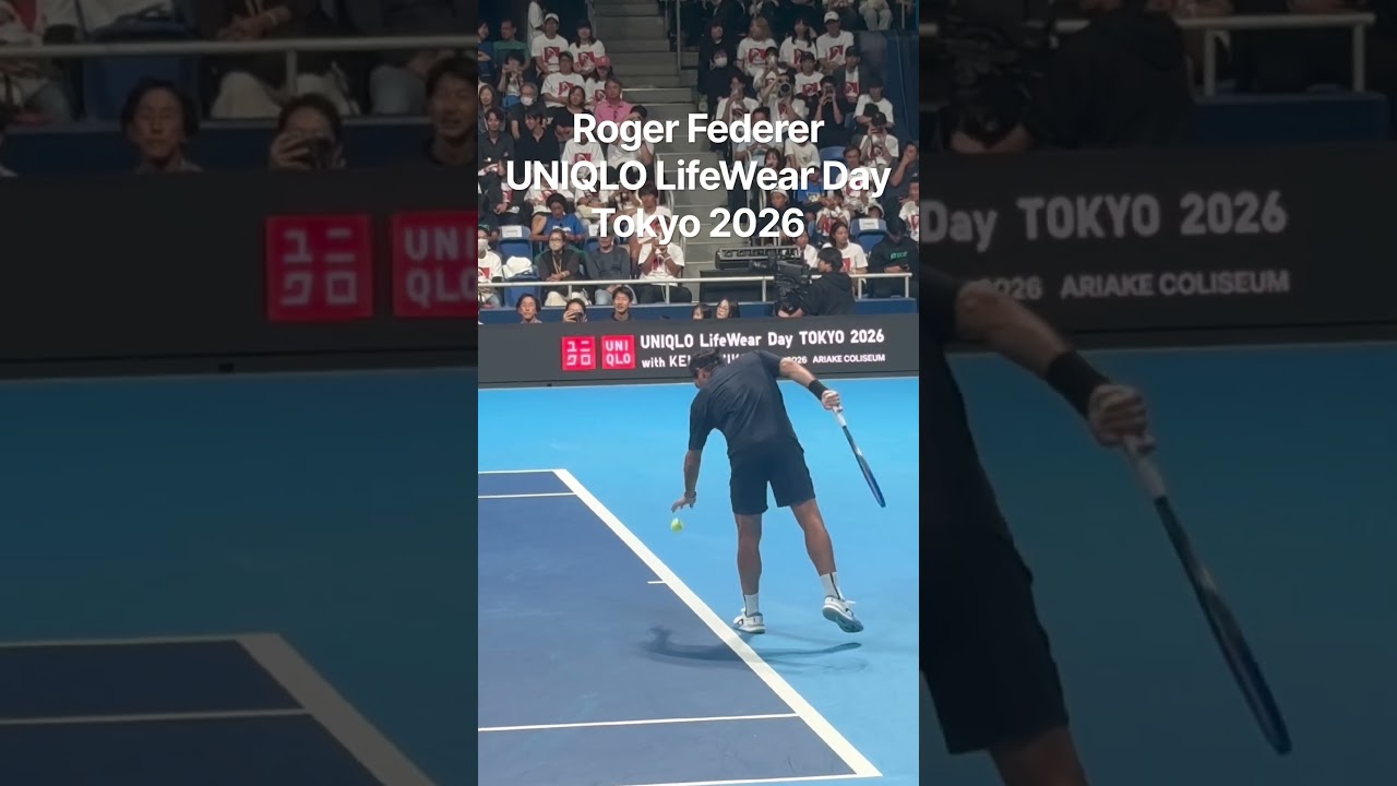 Roger Federer & Kei Nishikori Practice Session - UNIQLO LifeWear