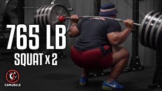 765 lb Squat x 2 | @C3Muscle