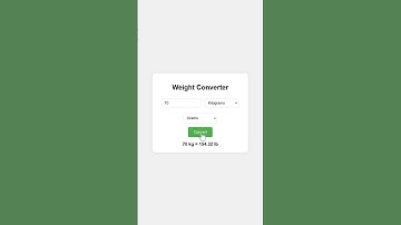 Simple Weight Converter