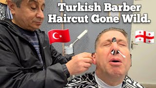 💈TURKISH BARBER had ONE THING TO GET RIGHT! ASMR Haircut in Tbilisi, Georgia 🇬🇪