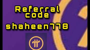 Pi Coin Network Referral Code || pi referall code...shaheen778
