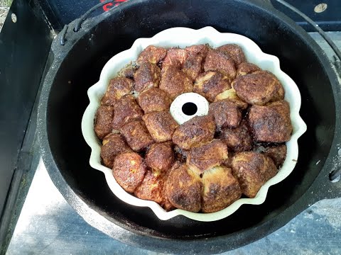 Dutch Oven Monkey Bread in a Bundt Pan 