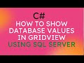 C# : How to show Database values in DataGridView using SQL Server