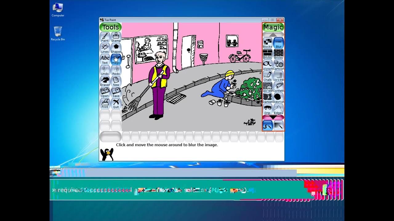 THE MAGIC TOOL IN TUX PAINT YouTube