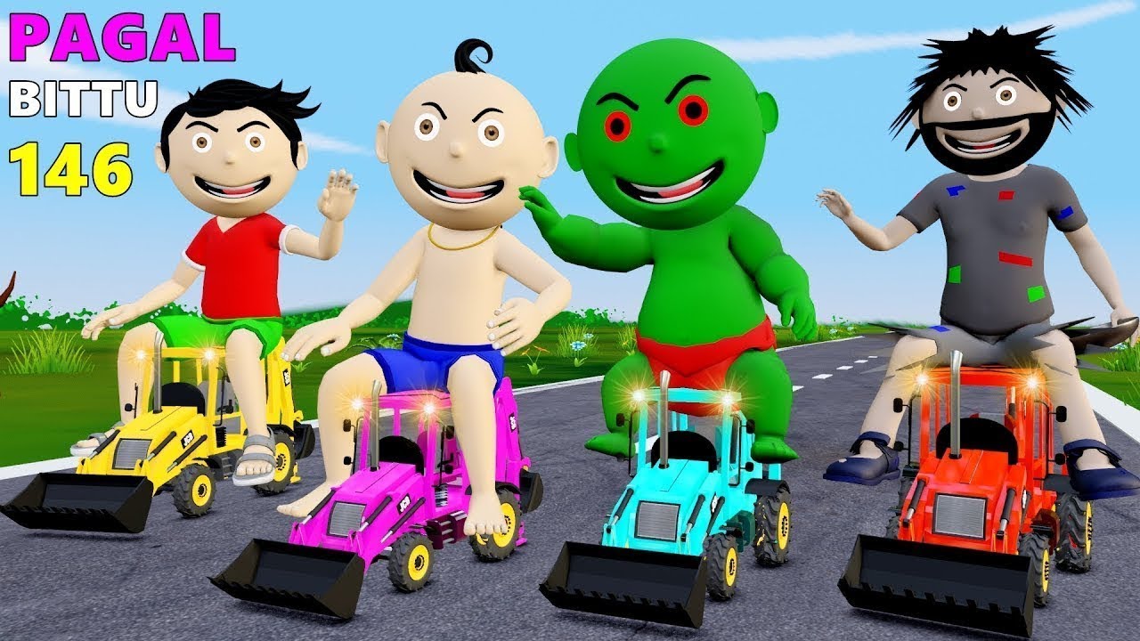 Jcb Tractor Cartoon Part 14 | Gadi Wala Cartoon | Pagal Beta | Desi Comdey Video | Cs Bisht Vines