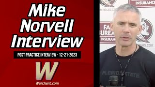 FSU Football | Mike Norvell Interview Post Practice 12-21-23 Orange Bowl | Warchant TV #FSU