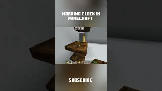 Working Clock In Minecraft || #shorts || #minecraft