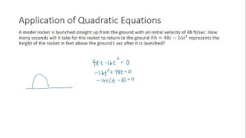 Example - Application of Quadratic Equations (Object hit ground)