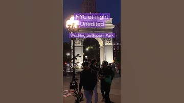Thumbnail of Unedited Video -Sights & Sounds of New York City: Washington Square Park at night.