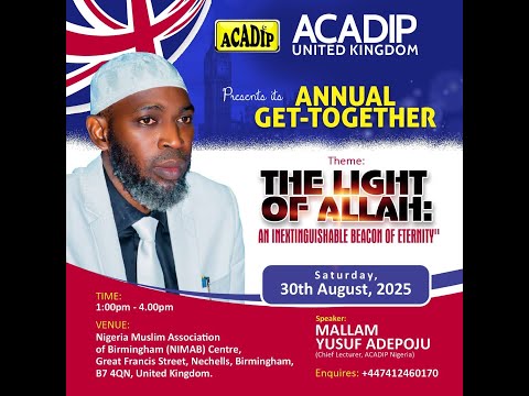 ACADIP Invites You To Its Get Together On Aug 30 2025 NIMAB Centre Birmingham B7 4QN Time 1pm