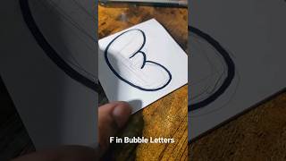 Bubble Letters F #shorts #art #drawing