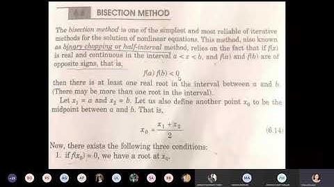 (Aug 19)Class-2 Numerical Method: Chapter 2 : Solutions Of Non-Linear Equations