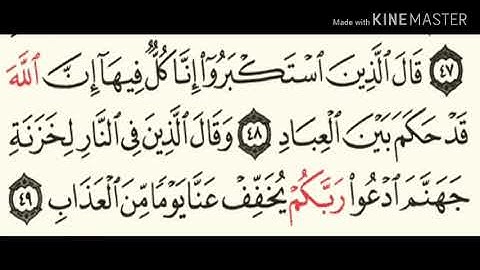 040 سورة غافر بصوت الشيخ محمود على البنا مع قراءة الايات