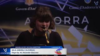 ANDORRA SAX FEST 2023: Neja Anderle (Slovenia) plays Elegie Op. 44, Alexander Glazunov
